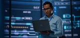 Man holding laptop