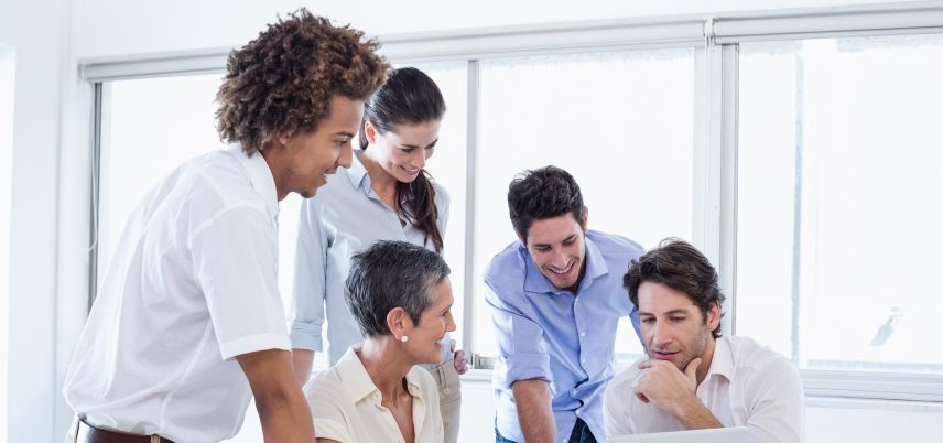 diverse group of office workers