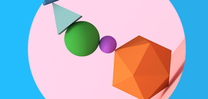 colorful 3-d shapes stacked