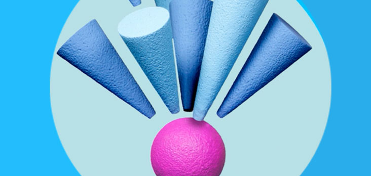 colorful cones and sphere